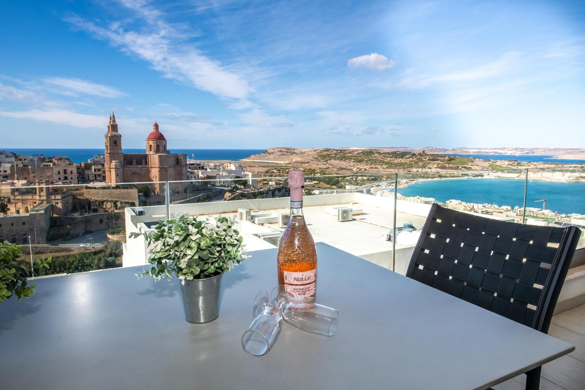 Clifftop Modern Apartment Mellieħa Extérieur photo